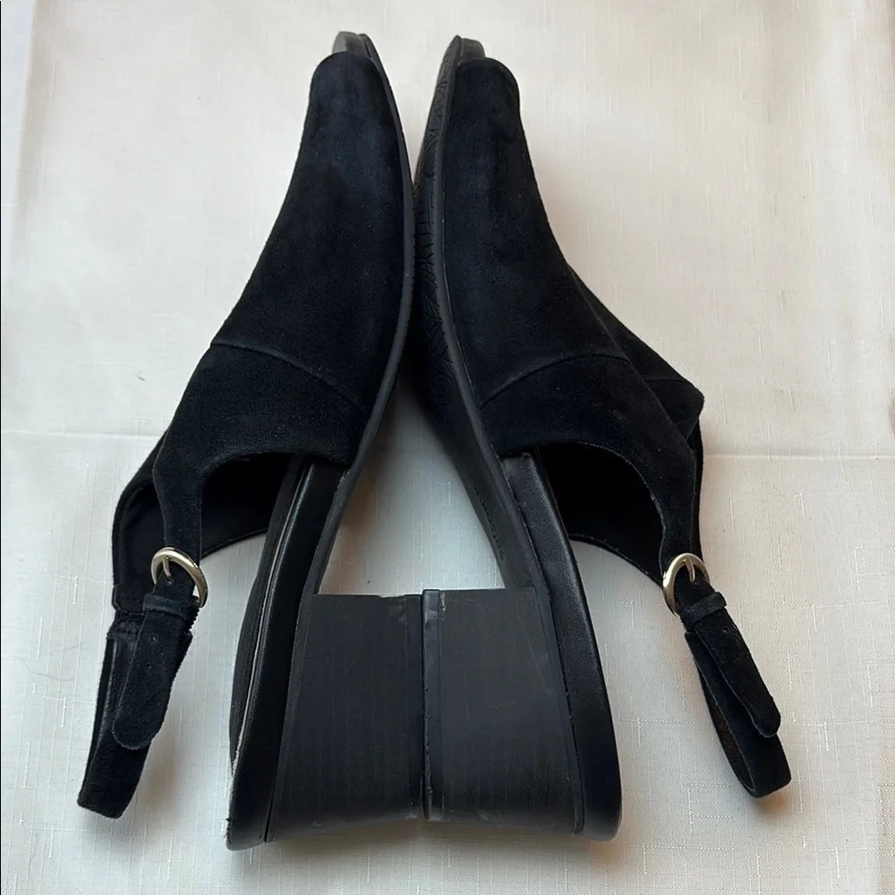 🍴SoftWalk Blacksuede  Slingback sandals s2004-003